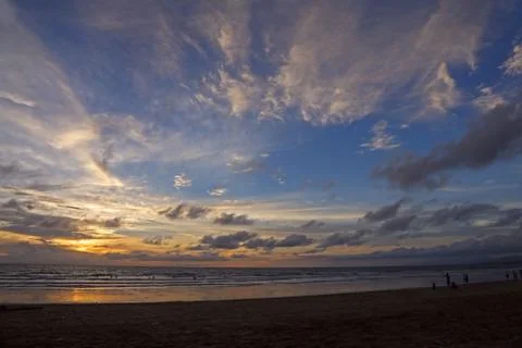 Sunset at the beach Stock Photos