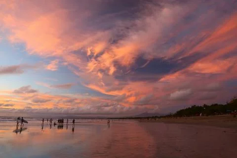 Sunset at the beach Stock Photos