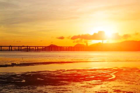 Sunset beach Foto stock