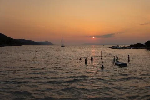 Sunset beach Stock Photos