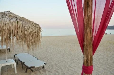 Sunset on Beach Stock Photos