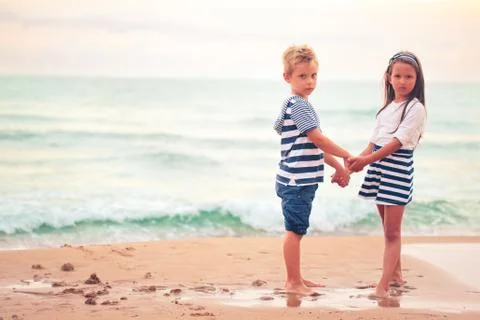 Sunset on the beach. Stock Photos