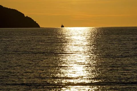 Sunset on the Beach Stock Photos