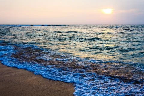 Sunset on the beach. Stock Photos