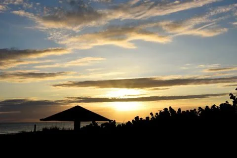 Sunset on the Beach Stock Photos