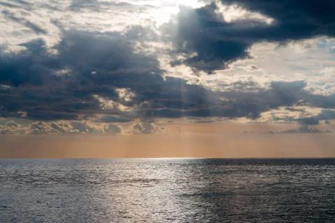 Sunset on the beach Stock Photos