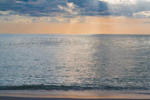 Sunset on the beach Stock Photos