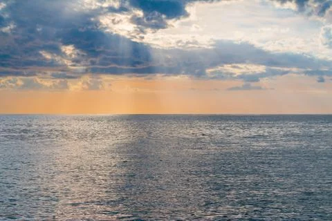 Sunset on the beach Stock Photos