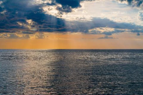 Sunset on the beach Stock Photos