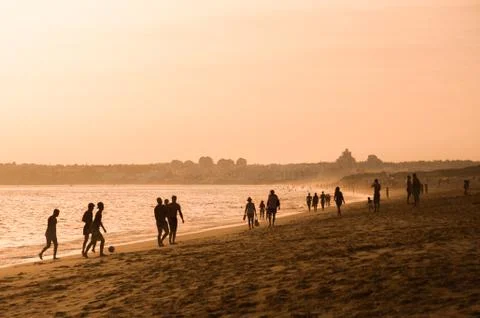 Sunset in the Beach Stock Photos