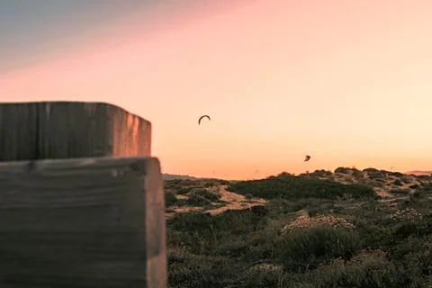 Sunset at the beach Stock Photos