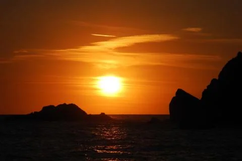 Sunset at the Beach Stock Photos