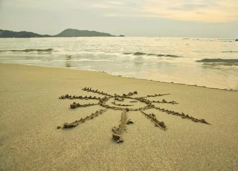 Sunset on the beach Stock Photos