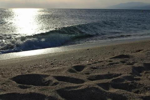 Sunset on the beach Stock Photos