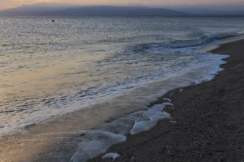 Sunset on the beach Stock Photos