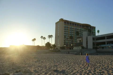 Sunset at the beach Stock Photos