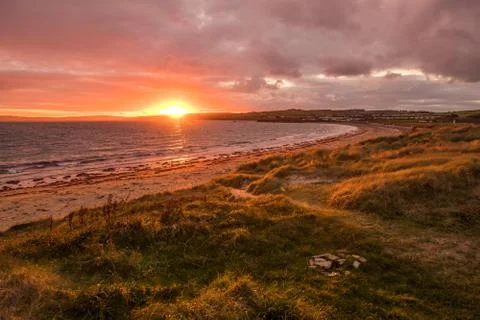 Sunset at beach Stock Photos