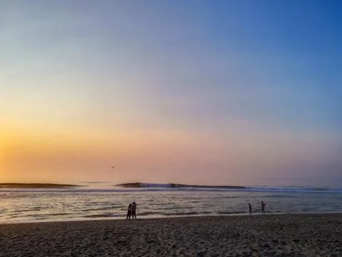 Sunset by the beach Foto stock