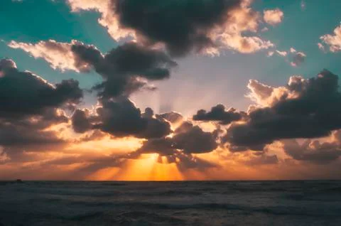 Sunset beach 库存照片