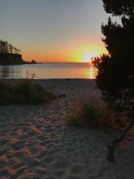 Sunset beach Stock Photos