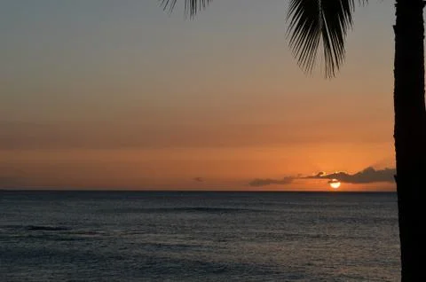 Sunset on the beach Stock Photos