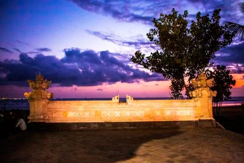 Sunset on the beach Stock Photos