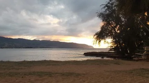 Sunset on the Beach Stock Photos