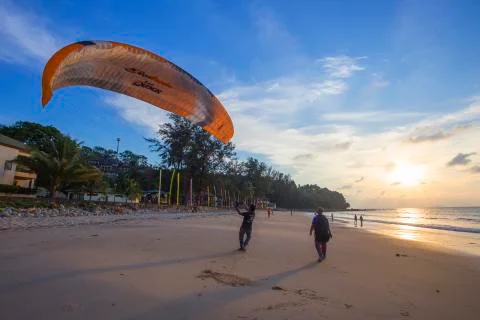 Sunset at the beach Stock Photos