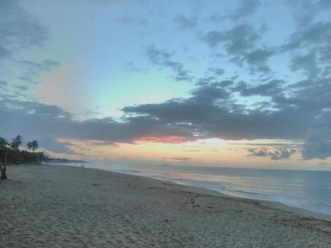 Sunset on the beach Stock Photos