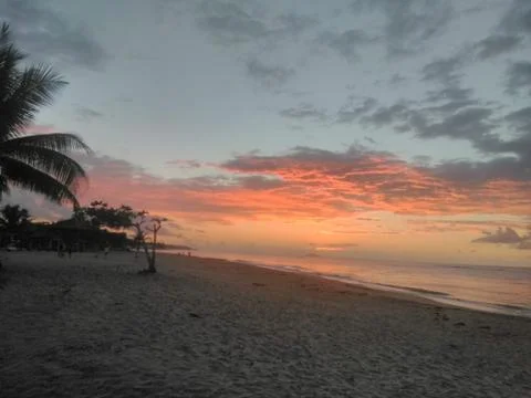 Sunset on the beach Stock Photos