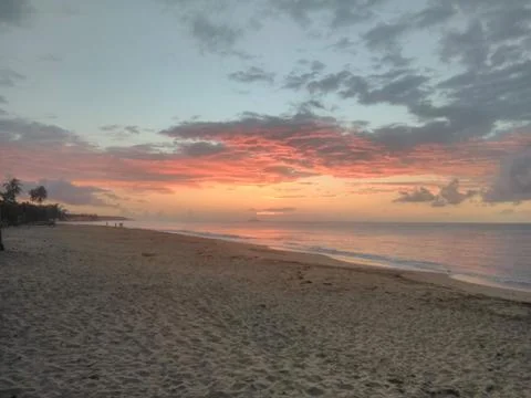 Sunset on the beach Stock Photos