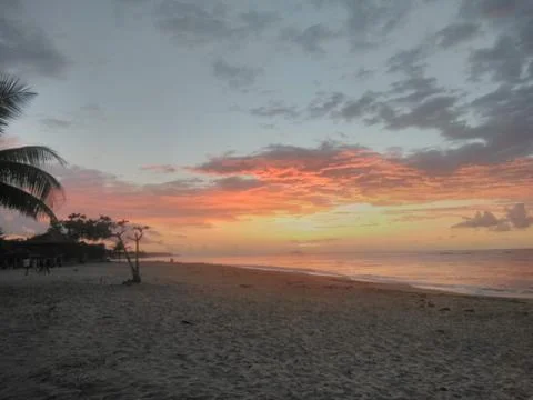 Sunset on the beach Stock Photos