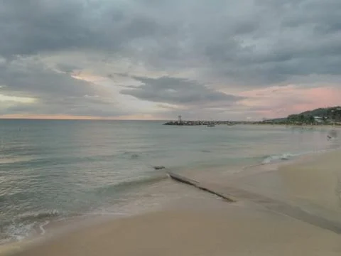 Sunset on the beach Stock Photos