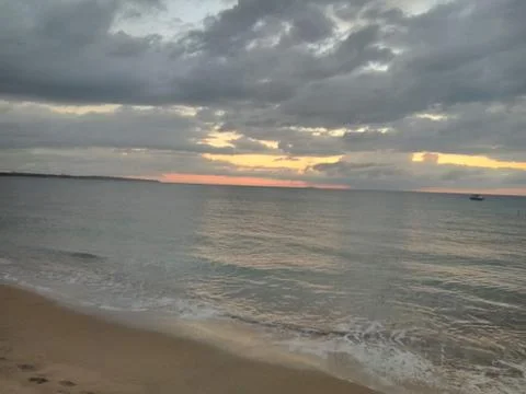 Sunset on the beach Stock Photos