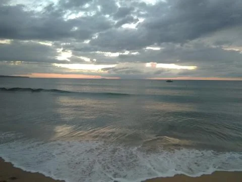 Sunset on the beach Stock Photos