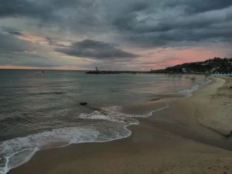 Sunset on the beach Stock Photos