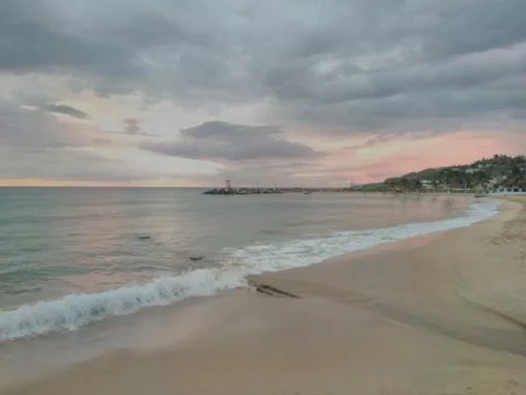 Sunset on the beach Stock Photos