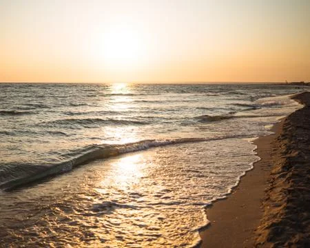Sunset on the beach Foto stock