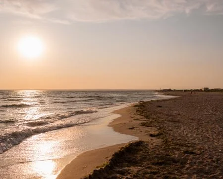 Sunset on the beach Stock Photos