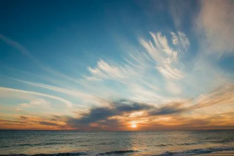 Sunset at the Beach Fotos Stock