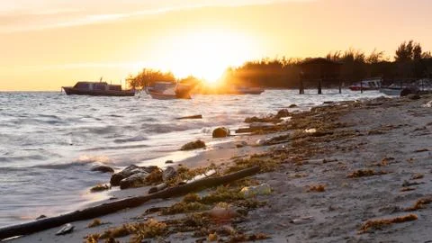 Sunset beach Stock Photos