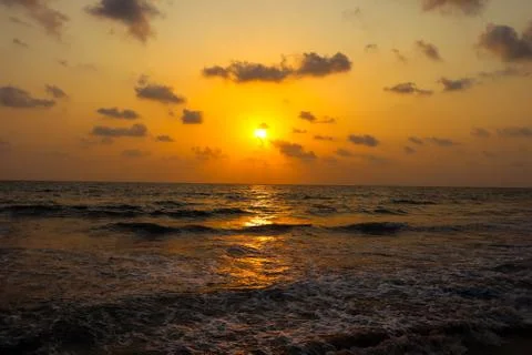 Sunset on beach Foto stock