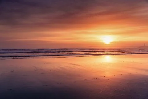 Sunset beach Stock Photos