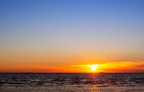 Sunset at beach Stock Photos