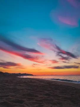 Sunset at the beach 写真素材