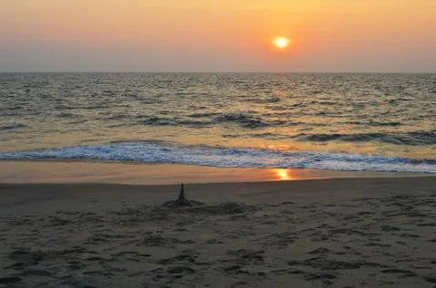 Sunset at the beach Stock Photos