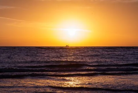 Sunset on the beach Stock Photos