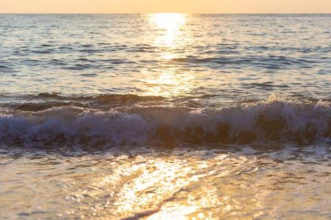 Sunset on the beach Stock Photos