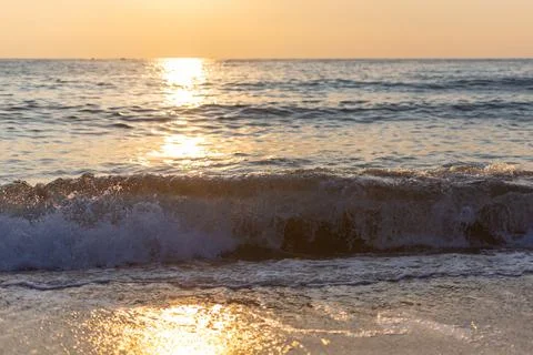 Sunset on the beach Stock Photos