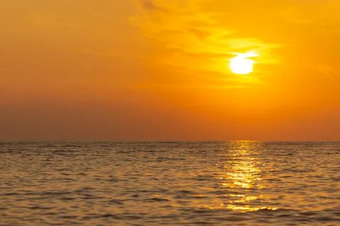 Sunset on the beach Stock Photos